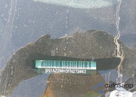 2015 Nissan Murano Sl from USA, damaged, VIN 5N1AZ2MH3FN272443